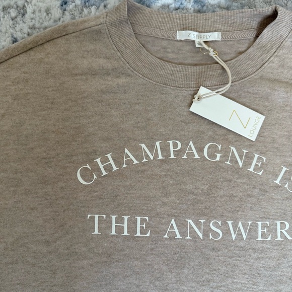 Z Supply | Champagne Is The Answer Sweatshirt - Picture 3 of 6